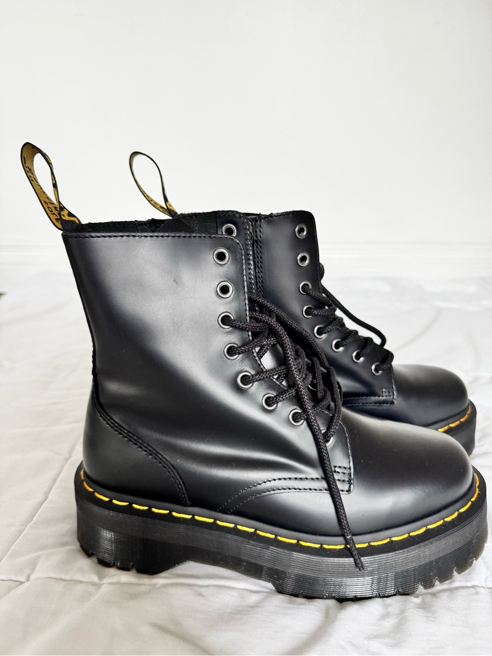 Dr. Martens Black Jadon 8 eye platform Boots